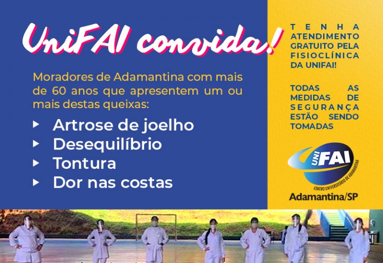 Fisioclínica convida idosos de Adamantina para atendimento gratuito