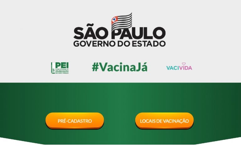 Estado lança o site Vacina Já para pré-cadastro da campanha de imunização contra covid-19