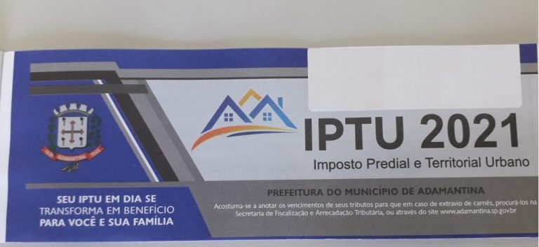 Adamantina inicia distribuição dos carnês para pagamento do IPTU