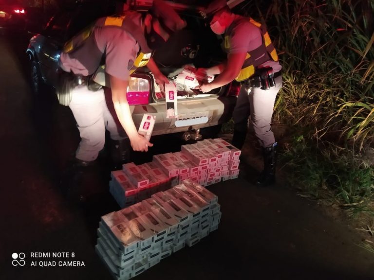 Motorista embriagado é flagrado com cigarros contrabandeados na SP-294 em Lucélia