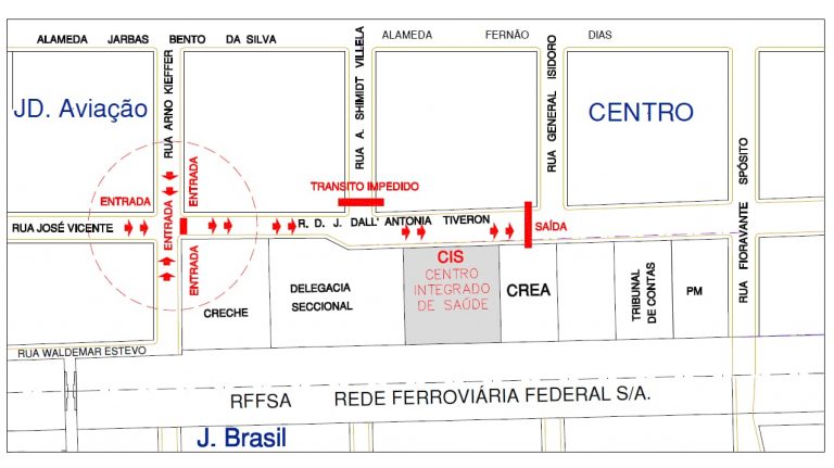 Prefeitura de Adamantina informa interdição de ruas próximo ao CIS neste sábado