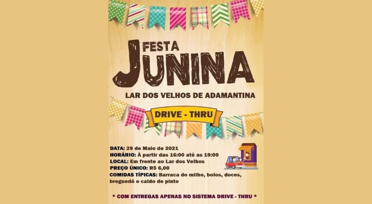 Lar dos Idosos promove festa junina em drive-thru neste sábado