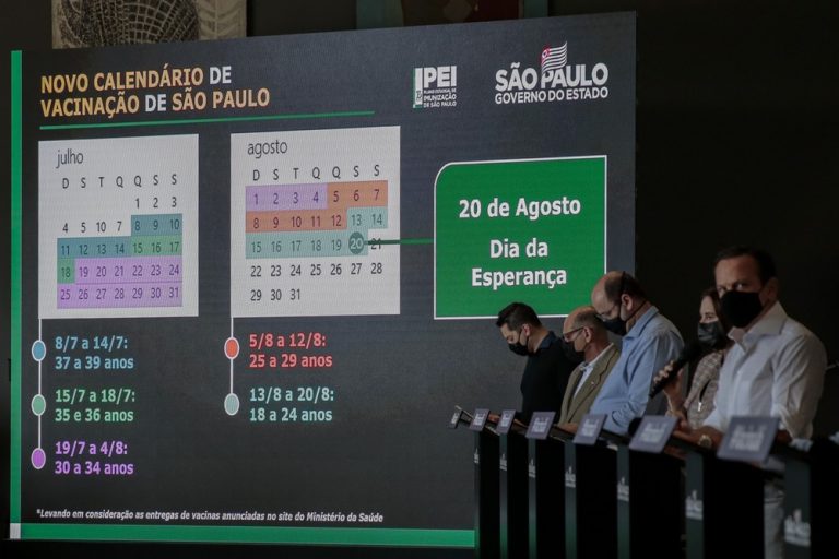 Governo de SP confirma 30 milhões de doses extras e vacinação antecipada de adultos