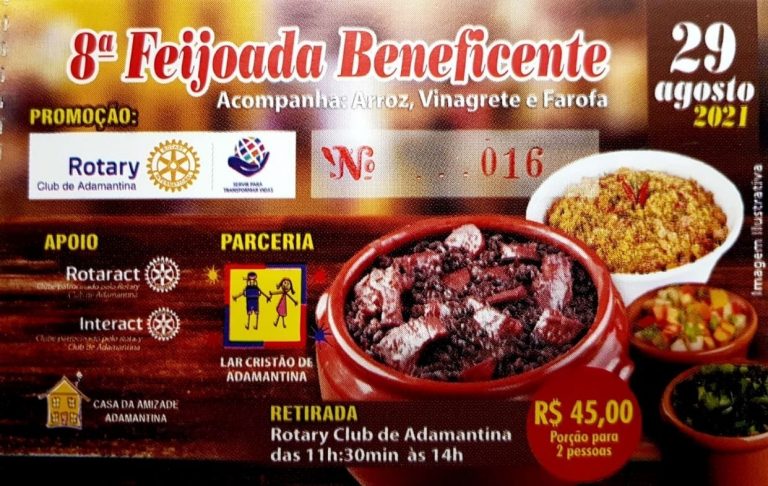 Rotary de Adamantina promove 8ª Feijoada Beneficente em prol do Lar das Meninas