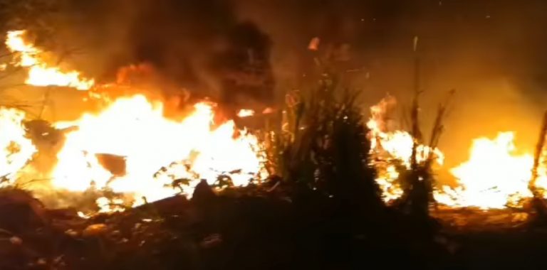 Incêndio de grandes proporções atinge vegetação do bairro San Miguel II
