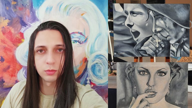 Artista adamantinense expõe obras até esta sexta na biblioteca
