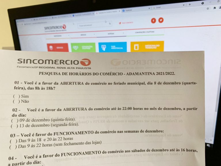 Sincomercio ouve comerciantes de Adamantina para definição do calendário de horários 2021/22