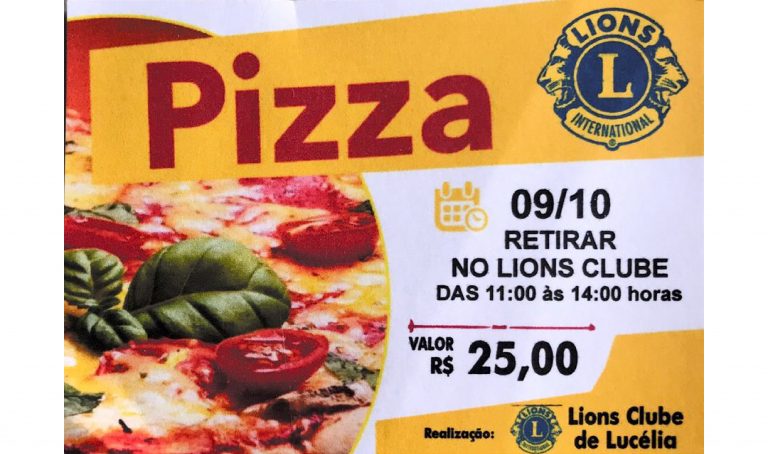 Lions Club de Lucélia promove pizza beneficente