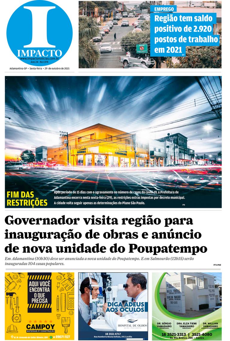 Governador visita região para inauguração de obras e anúncio  de nova unidade do Poupatempo
