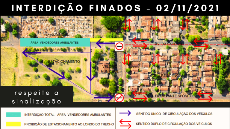 Trânsito sofre alteração na região do Cemitério de Adamantina