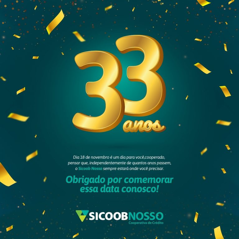 Sicoob Nosso completa 33 anos