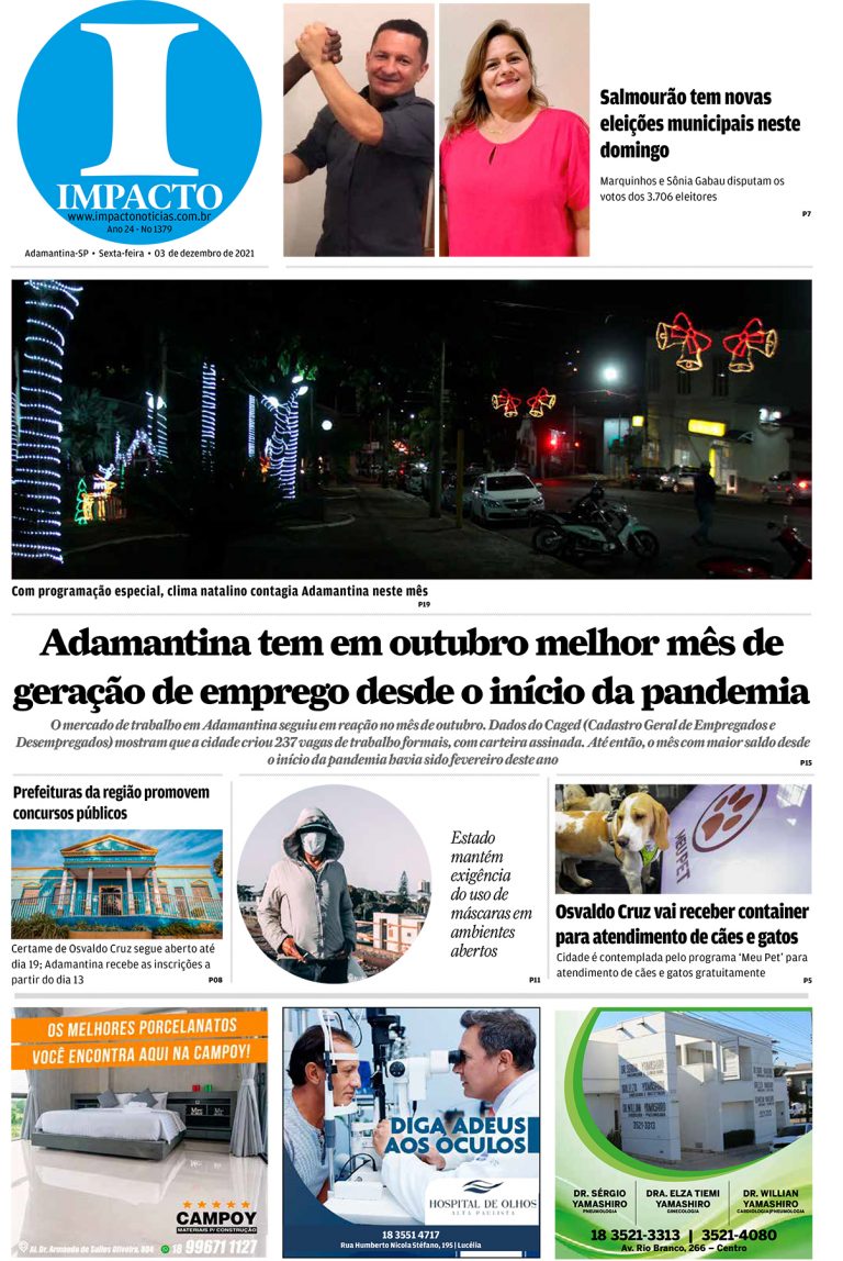 Adamantina tem em outubro melhor mês de geração de emprego desde o início da pandemia