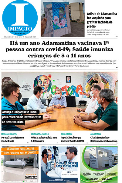 Há um ano Adamantina vacinava 1ª pessoa contra covid-19; Saúde imuniza crianças de 5 a 11 anos