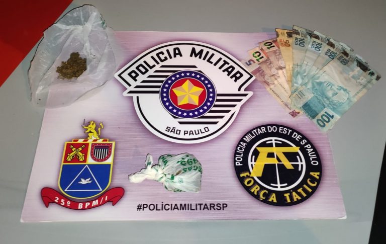 Jovem vai preso por tráfico de drogas em Flórida Paulista