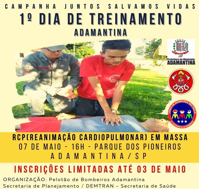Inscrições do treinamento para emergências do Corpo de Bombeiros podem ser feitas até terça