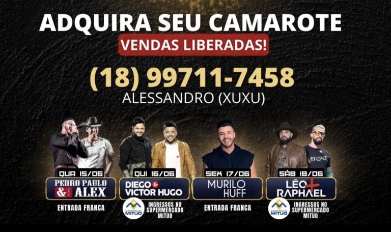 Liberadas as vendas dos camarotes do Rodeio de Adamantina