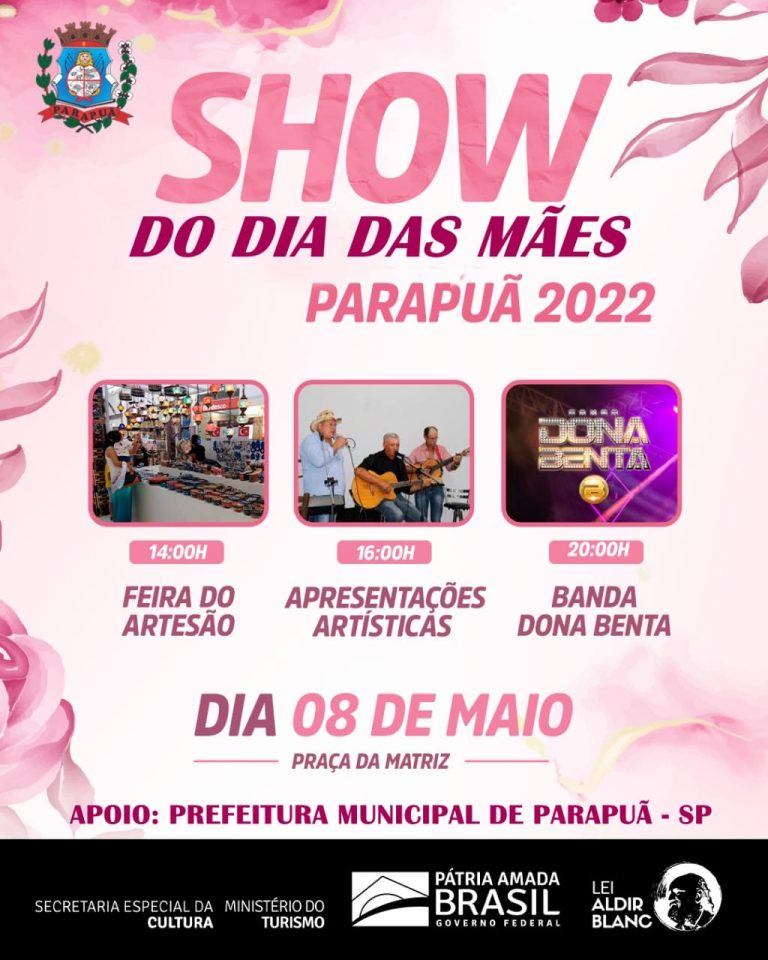 Em homenagem ao Dia das Mães, Parapuã tem feira com 30 artesãos e show com diversos artistas