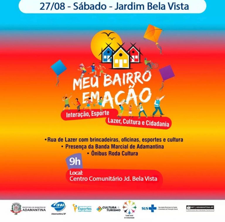 Meu Bairro em Ação acontece no Jardim Bela Vista neste sábado