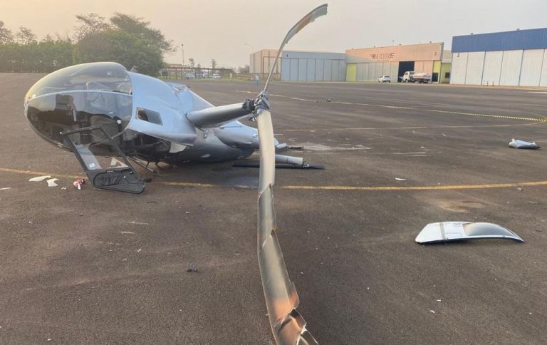 Helicóptero cai no interior de São Paulo