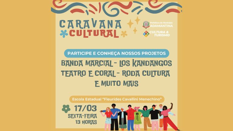 Caravana leva arte e cultura para escolas e entidades de Adamantina
