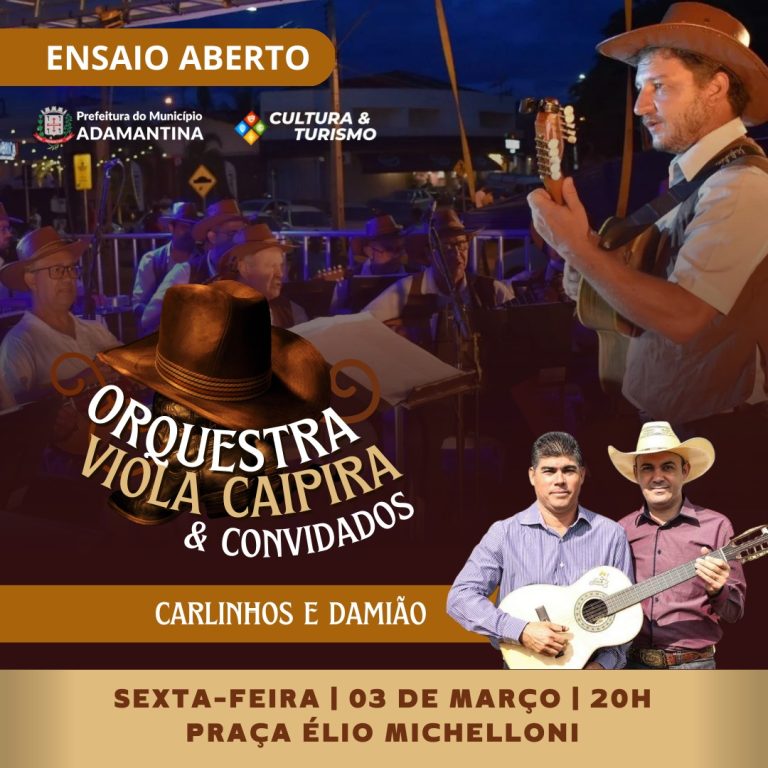 Ensaio Aberto com Orquestra de Viola Caipira acontece nesta sexta