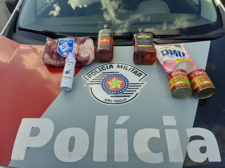 Mulher é presa após furtar carne, whisky e outros itens em Osvaldo Cruz