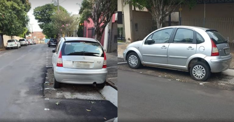 Prefeitura troca asfalto ao redor de carro ‘esquecido’ no interior de SP