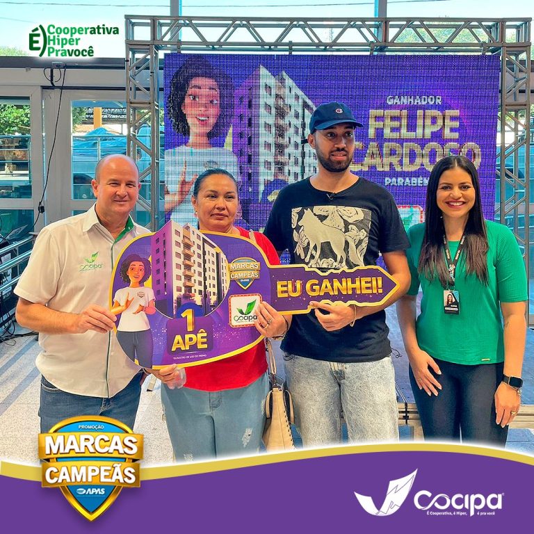 Cooperado Cocipa, morador de Rinópolis ganha apartamento de R$ 200 mil pela promoção ‘Marcas Campeãs’
