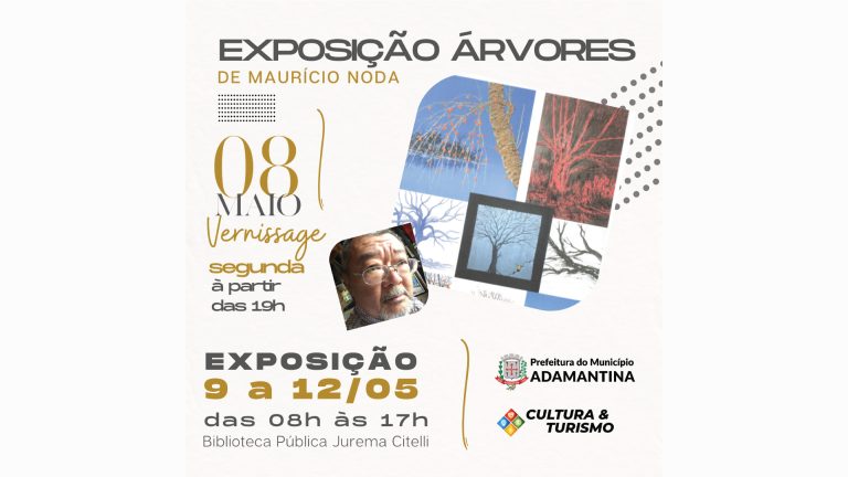 Biblioteca recebe exposição ‘Árvores’ do artista plástico Maurício Noda