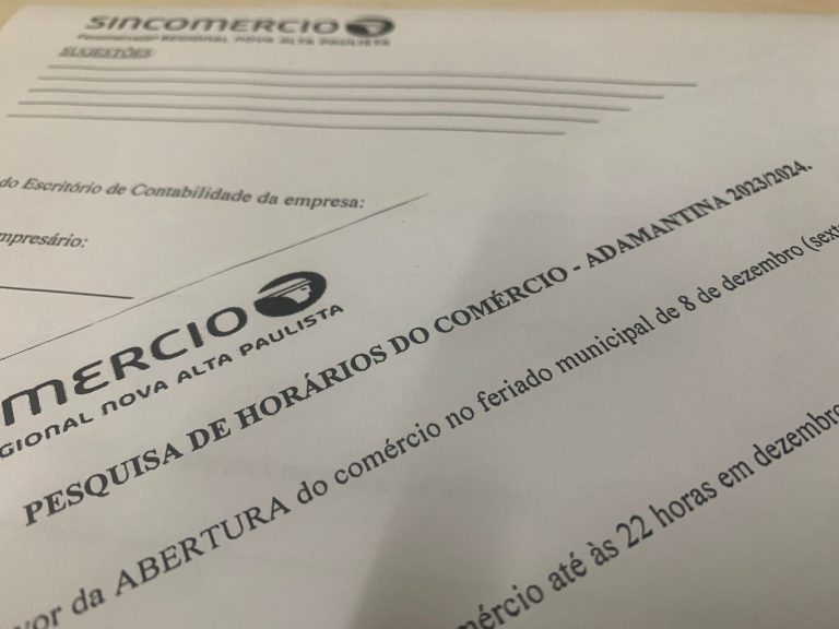Pesquisa quer saber opinião do comércio de Adamantina para definição do calendário 2023/24