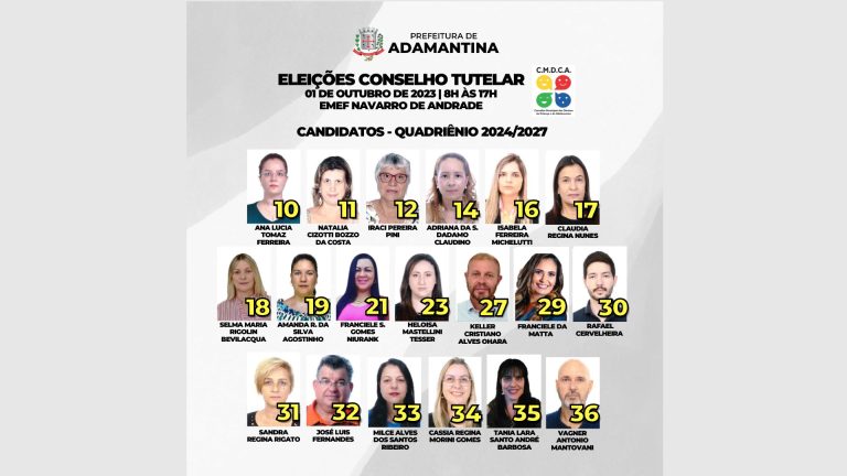 Eleição do Conselho Tutelar ocorre neste domingo; 19 candidatos disputam 5 vagas em Adamantina