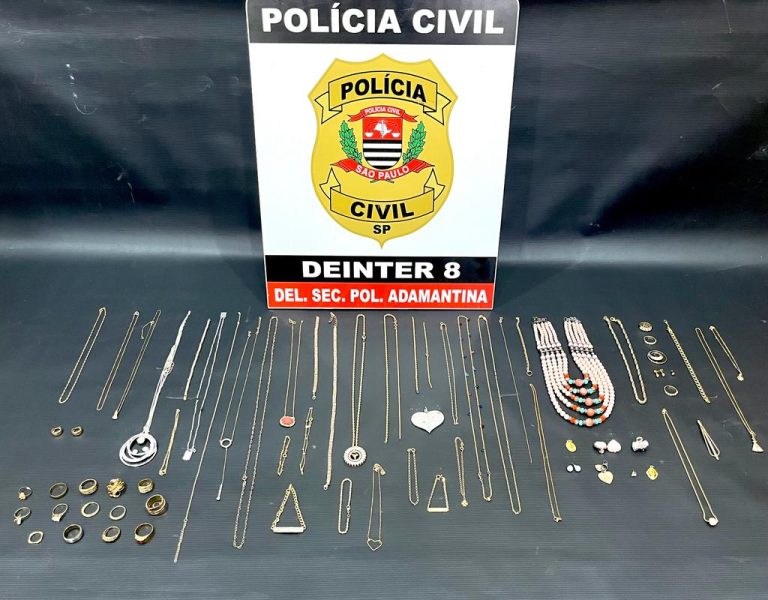 Polícia Civil esclarece furtos e recupera joias, semijoias e bijuterias em Adamantina