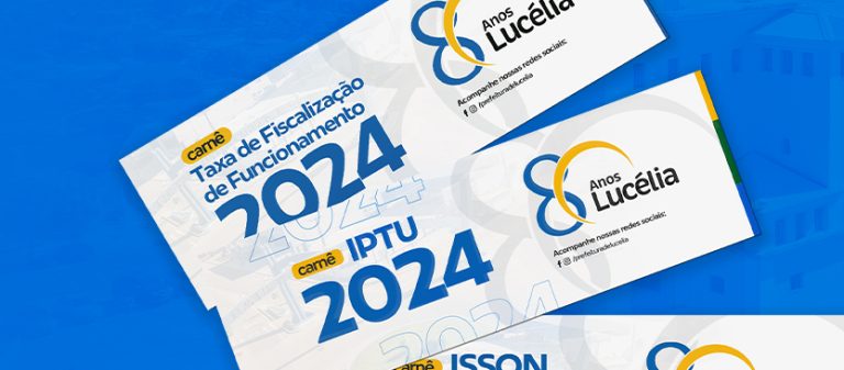 Carnês de IPTU, ISS e Taxa de Fiscalização começam a ser entregues aos contribuintes de Lucélia