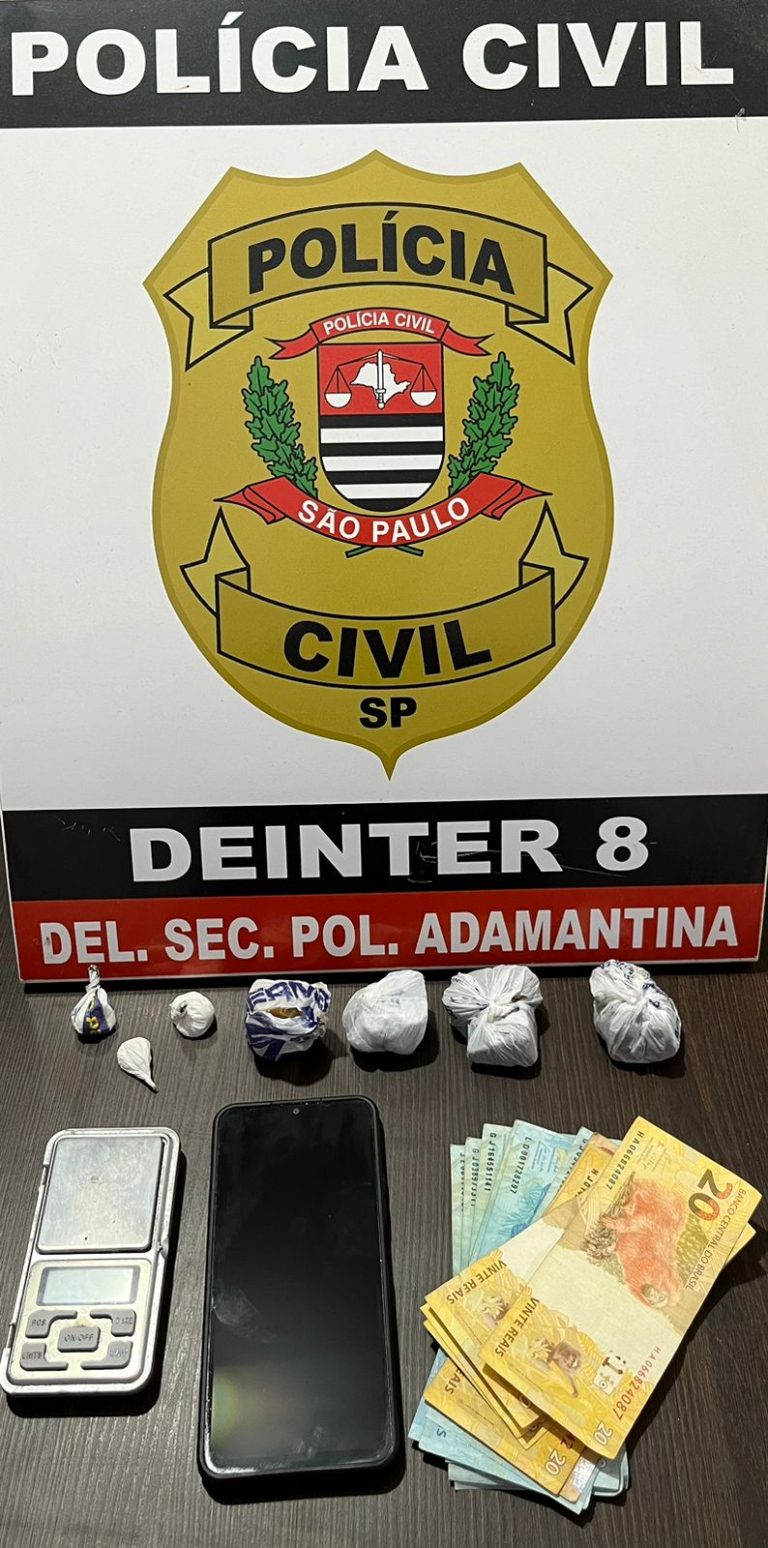 Policia Civil cumpre mandado judicial de busca domiciliar e prende indivíduo com drogas em Adamantina