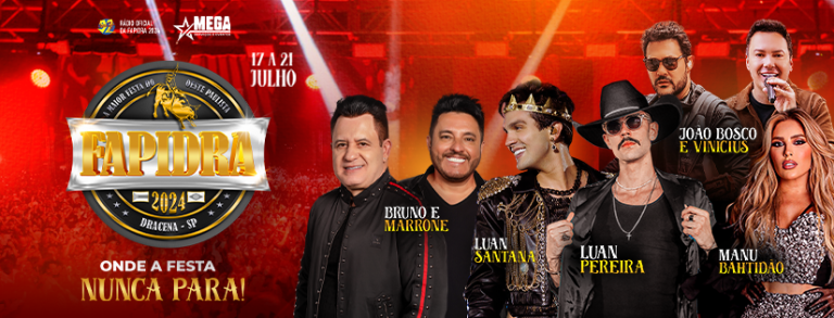 Fapidra começa nesta quarta-feira com grandes nomes do sertanejo
