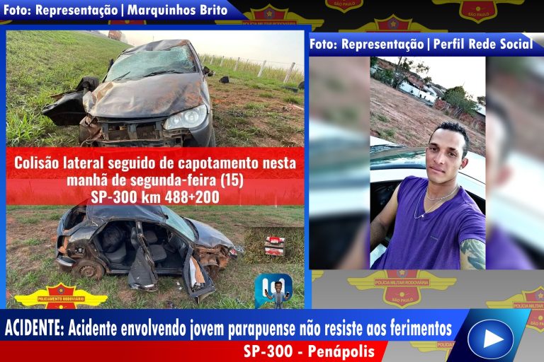 Jovem parapuense vai a óbito após capotamento em rodovia