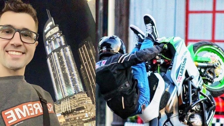 Adamantinense se destaca pela prática de manobras radicais com moto
