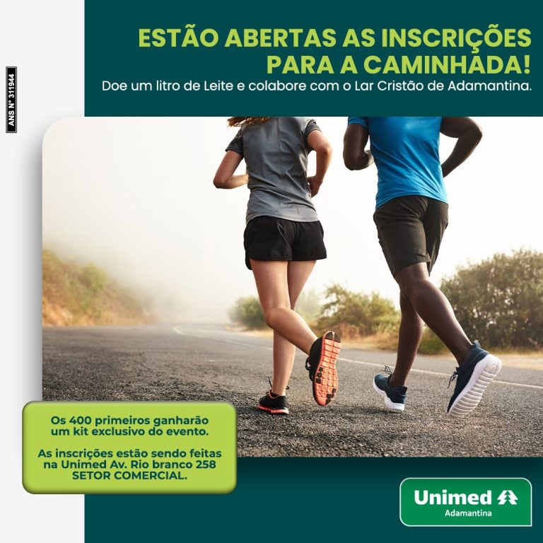 Unimed Adamantina promove nova edição de Caminhada de Bem com a Vida