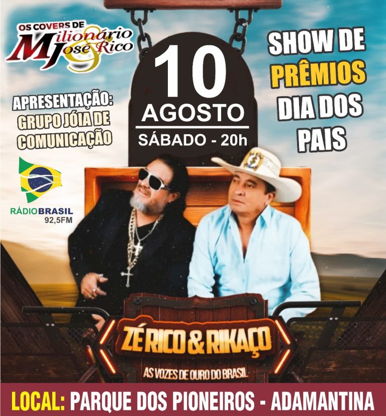Em comemoração ao Dia dos Pais, Cultura traz show com dupla Zé Rico & Rikaço neste sábado