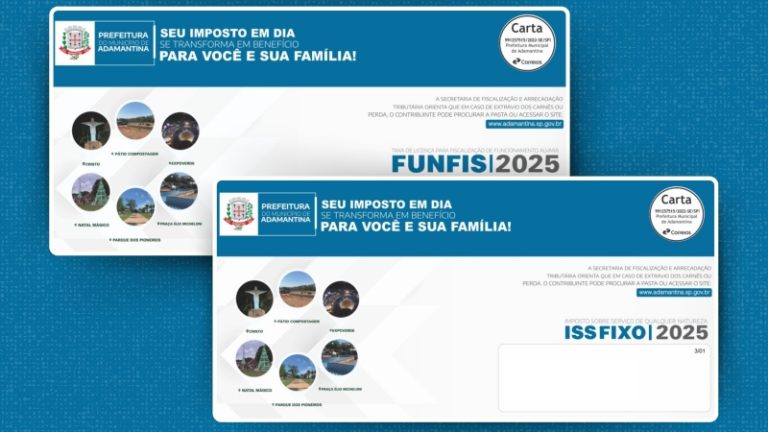 Prefeitura de Adamantina distribui carnês de ISS e Fun/Fis