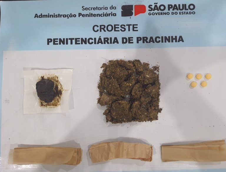 Mulher de detento é presa com droga na Penitenciária de Pracinha