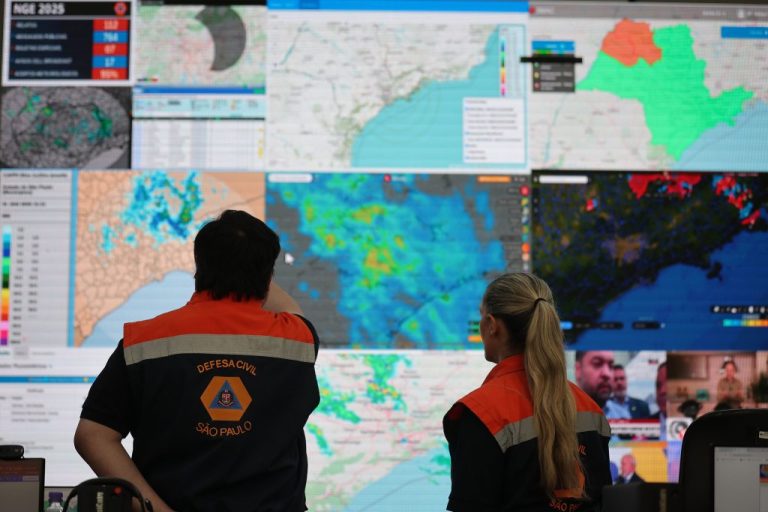 Defesa Civil emite alerta para temporais nesta quinta-feira