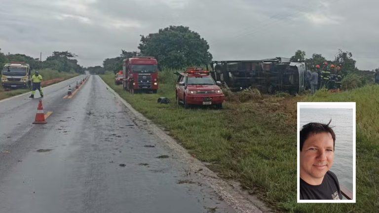 Morador de Osvaldo Cruz morre após caminhão colidir com árvore e tombar, em Santo Expedito