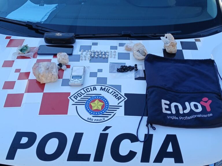 Polícia Militar prende homem e apreende adolescente por tráfico de drogas em Lucélia