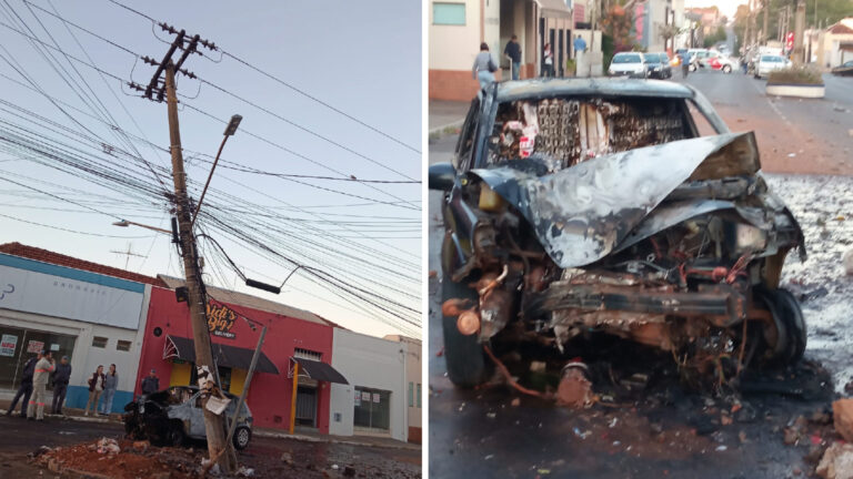 Acidente com carro impacta fornecimento de energia para 4,5 mil clientes no Centro de Adamantina