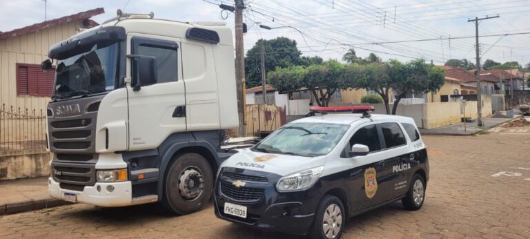 Polícia Civil de Irapuru localiza caminhão envolvido em investigação de estelionato