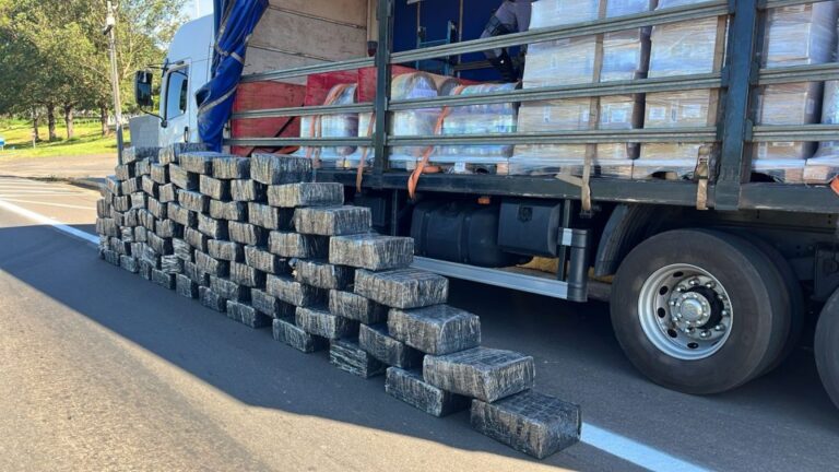 Polícia Rodoviária apreende 1,5 tonelada de maconha em caminhão na região