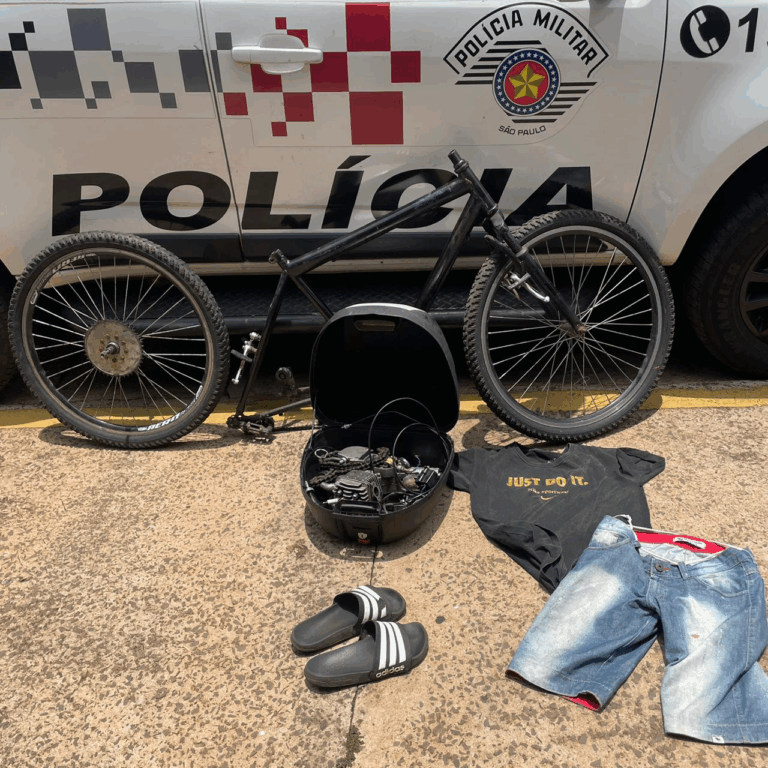 Bicicleta motorizada furtada é recuperada pela PM após denúncia anônima em Adamantina