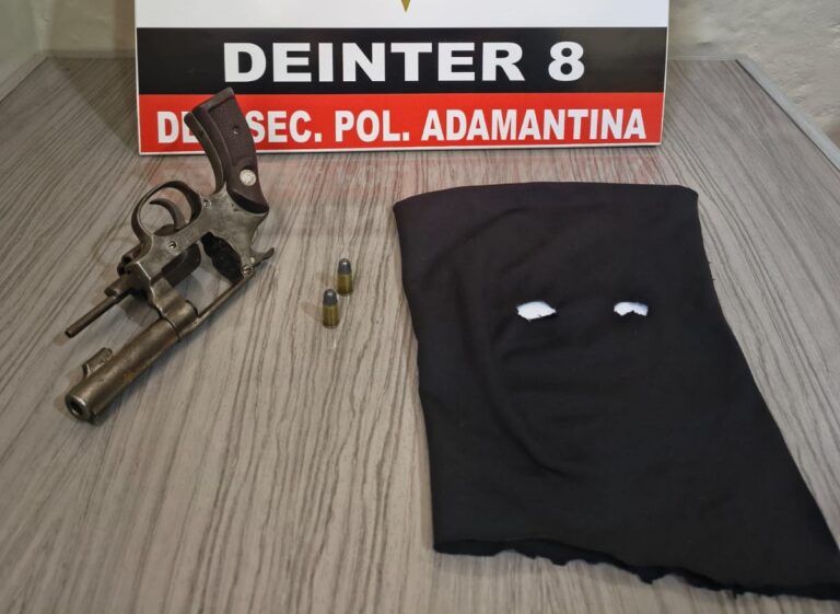 Polícia Civil apreende arma durante operação contra tentativa de latrocínio em Osvaldo Cruz