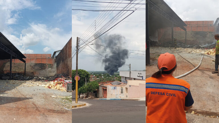 Fogo atinge empresa de reciclagem no Distrito Industrial de Adamantina